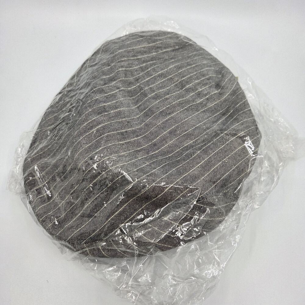UBI Newsboy Cap Men's M/L Gray Stripe Cabbie Driving Golf Flat Cap NWT M3395